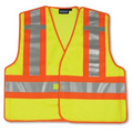 S345 ANSI 207 PSV Breakaway Hi-Viz Lime Vest w/ Contrasting Trim (Medium)